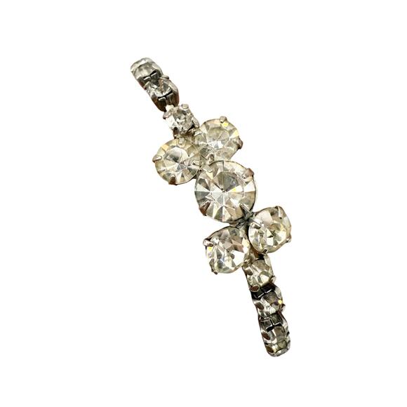 vintage Smart Set Coro single strand clear Rhinestones Bracelet costume jewelry - Picture 3 of 9
